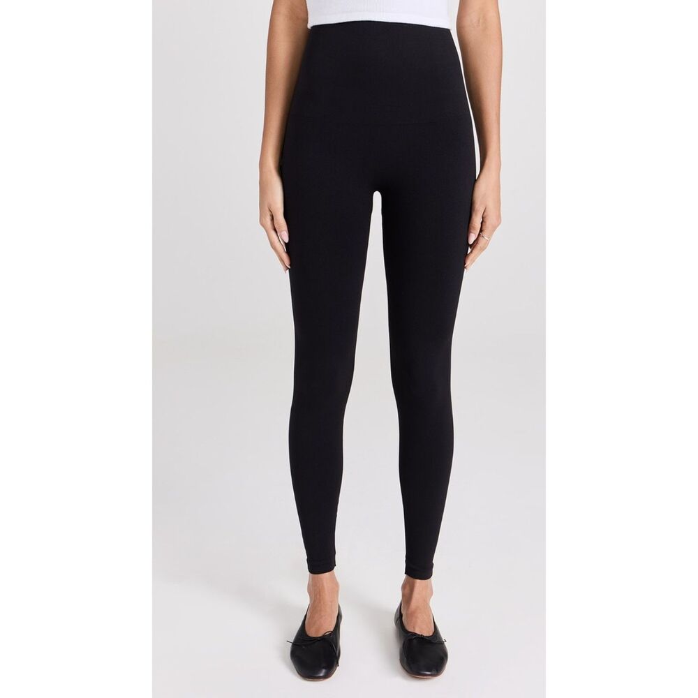 SPANX High Waisted Look at Me Now Seamless Leggings Black Full Length Size Large